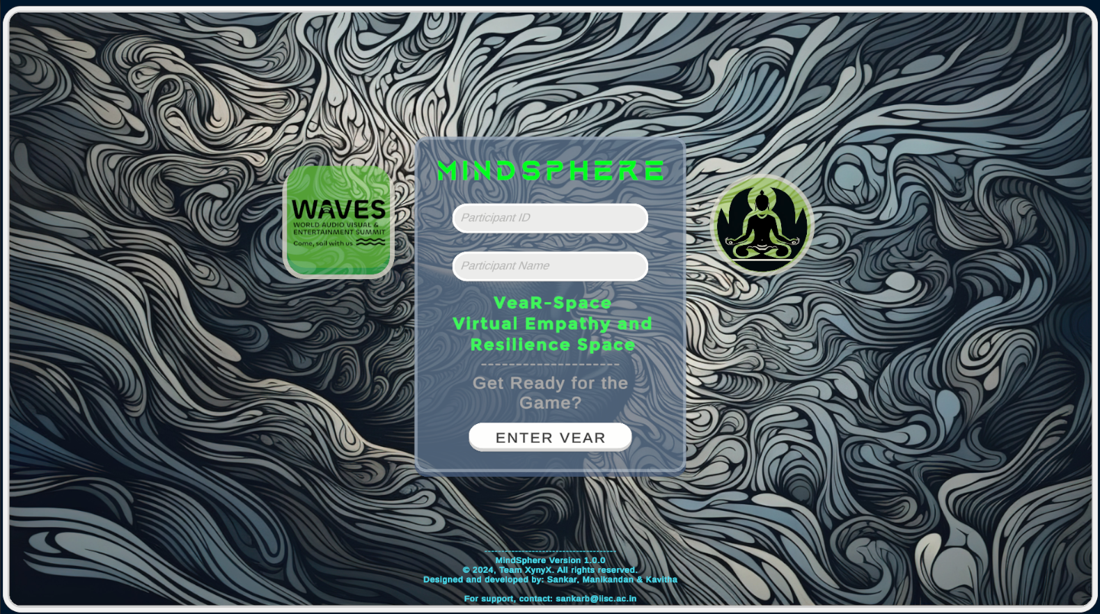 Mindsphere VeaR-Space Main Interface